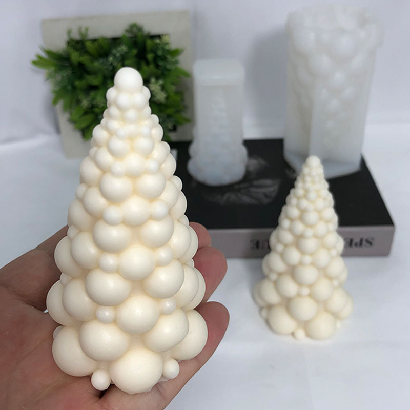 Soap Making Kit For Beginners - 버블 크리스마스 트리 실리콘 캔들 몰드