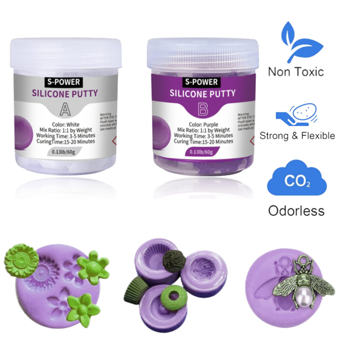 Soap Making Kit For Beginners - DIY 실리콘 몰딩 퍼티 키트 간편한