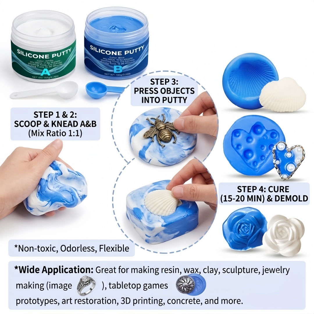 실리콘 퍼티 몰드 제작 용품 석고 양초 비누 몰드용으로 - Soap Making Equipment 리뷰 및 가격