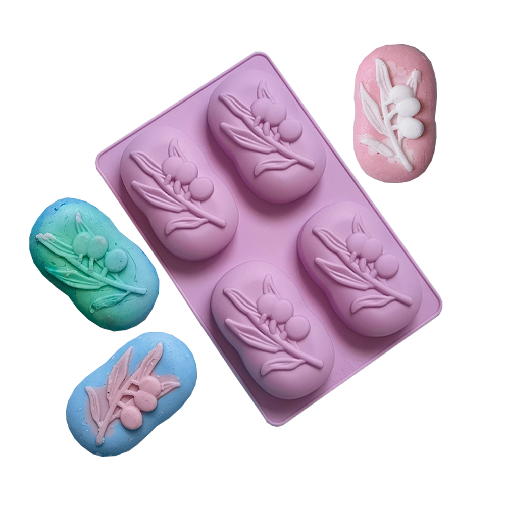 4 캐비티 타원형 올리브 나무 실리콘 비누 금형 DIY - Soap Making Kit For Beginners 리뷰 및 가격