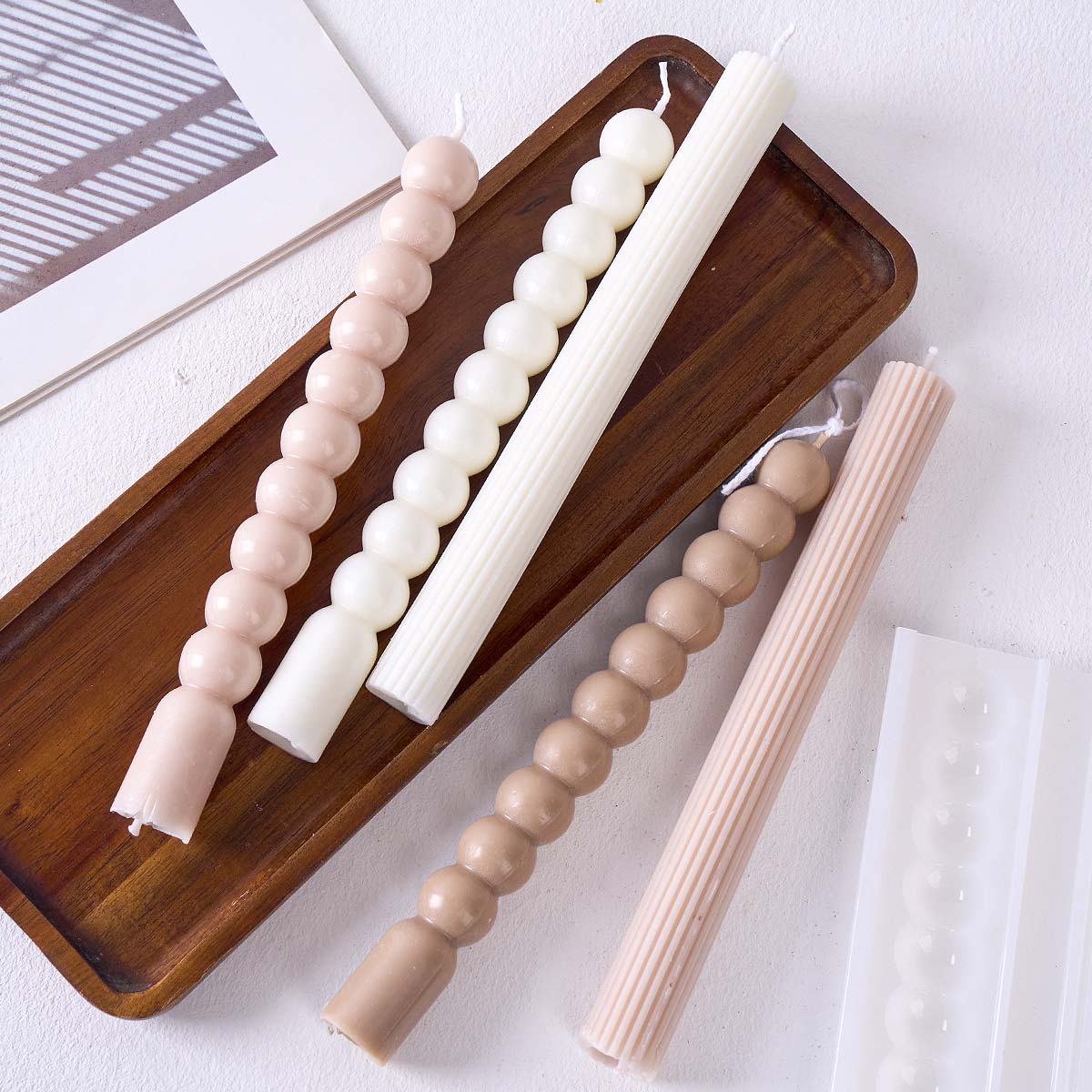 3D 롱 스트라이프 버블 비즈 필라 캔들 실리콘 몰드  - Soap Making Essentials 리뷰 및 가격