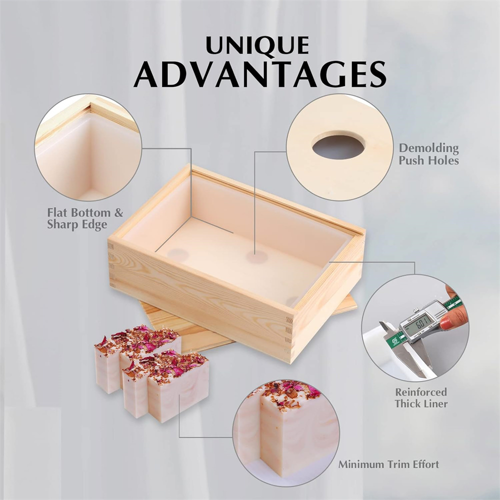 대형 비누 금형 직사각형 실리콘 라이너 금형 나무 상자 - Soap Making Kit For Beginners 리뷰 및 가격