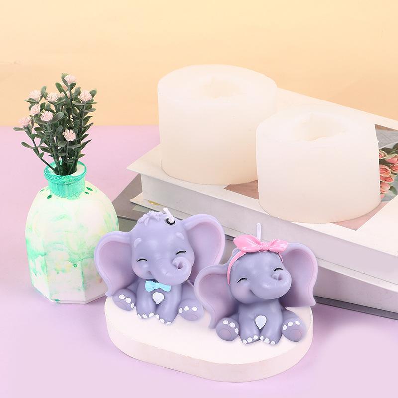 귀여운 3D 코끼리 실리콘 캔들 몰드, 쉽게 분리되는  - Soap Making Equipment 리뷰 및 가격