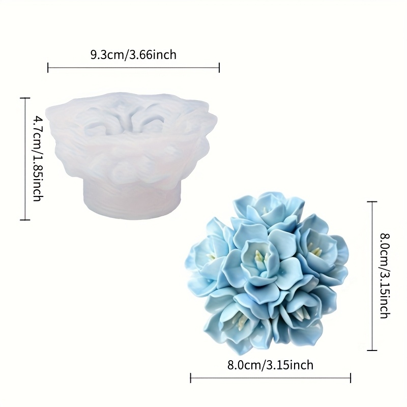 1개의 수국 양초 실리콘 몰드, 양초, 비누, 레진 공 - Soap Making Equipment 리뷰 및 가격
