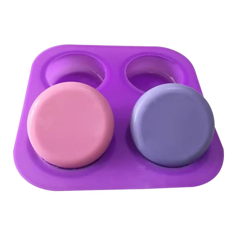 1-2개입 4구 재사용 가능한 원형 실리콘 비누 몰드  - Soap Making Activity 리뷰 및 가격