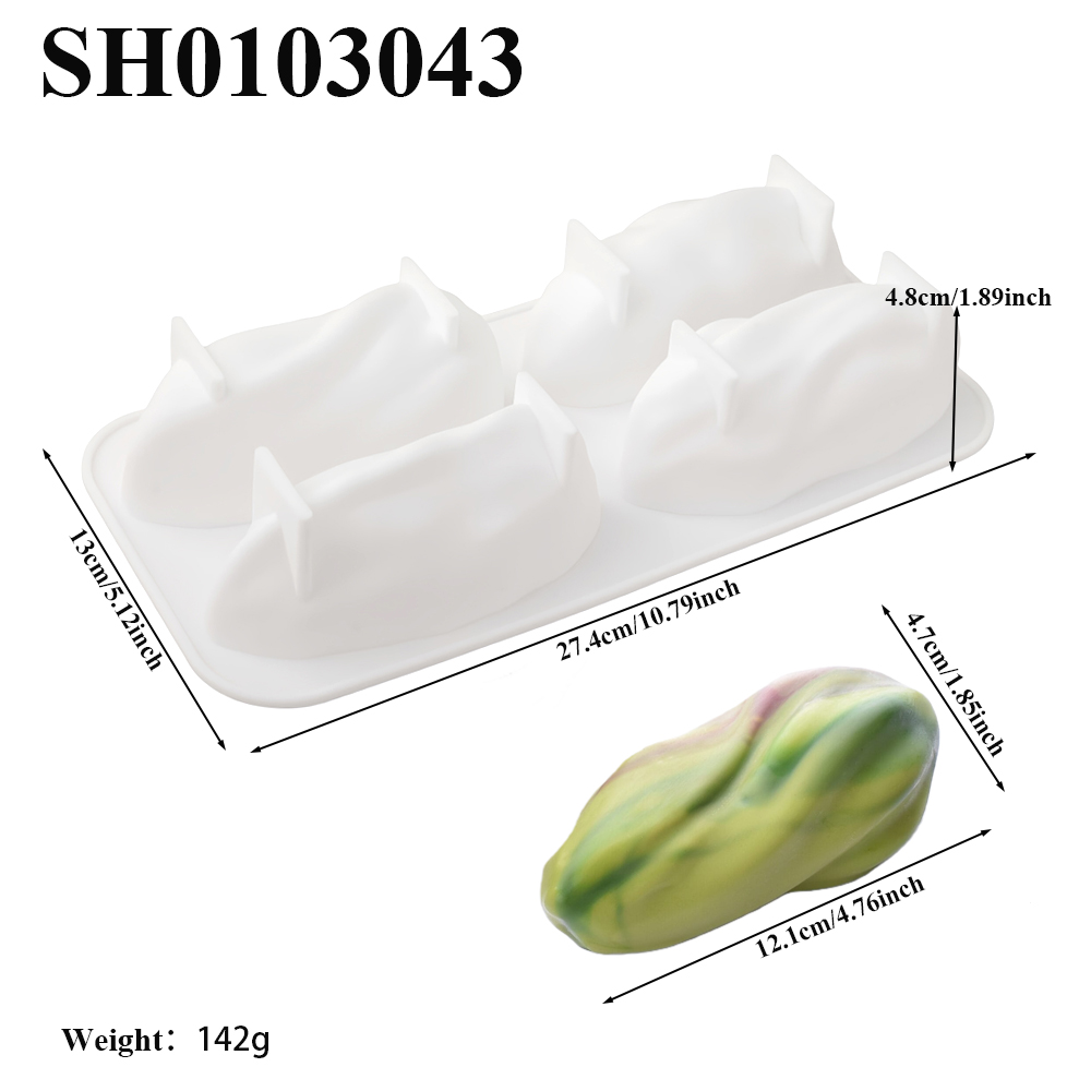 4칸 또는 9칸 피스타치오 디자인 실리콘 베이킹 몰드, - Soap Making Name 리뷰 및 가격