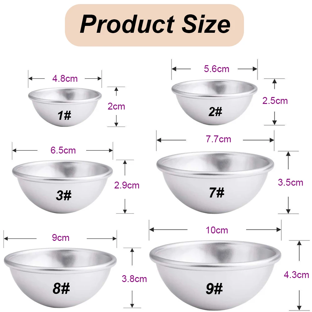 4개/세트 반원형 구 모양의 욕조용 볼 몰드, 알루미늄 - Soap Making Activity 리뷰 및 가격