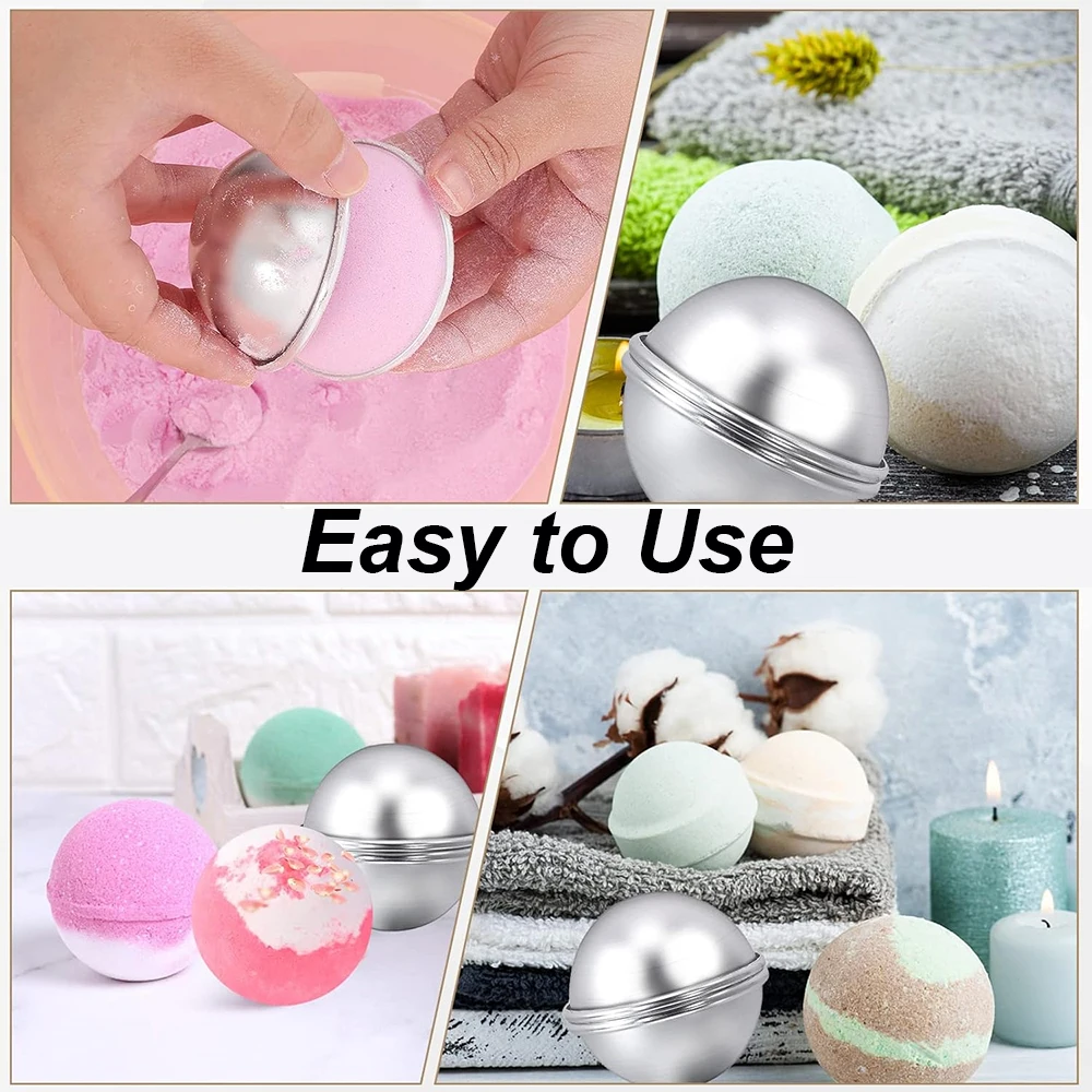 4개/세트 반원형 구 모양의 욕조용 볼 몰드, 알루미늄 - Soap Making Activity 리뷰 및 가격